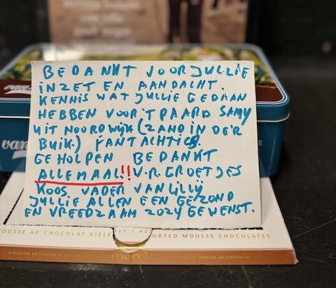 Bedankkaartje